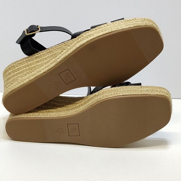 Time and Tru Espadrille Wedge Sandal Strappy Adjustable Ankle Strap Size 11 NWOT - Picture 9 of 11